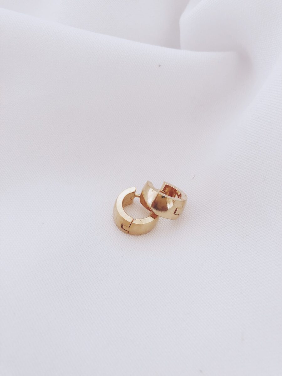 Argollas Meri anchas doradas 1.2cm
