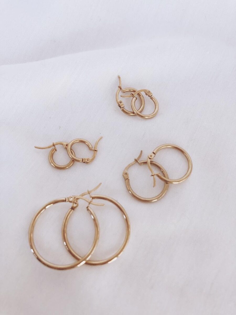 Argollas Hanna gold 3.5cm - Imagen 2