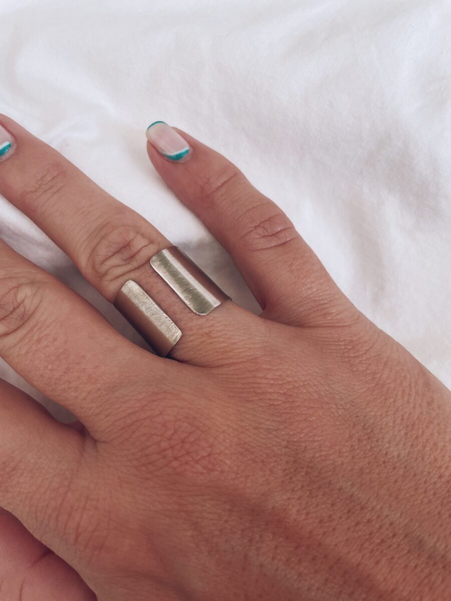 Anillo Cinta plateado - Imagen 3