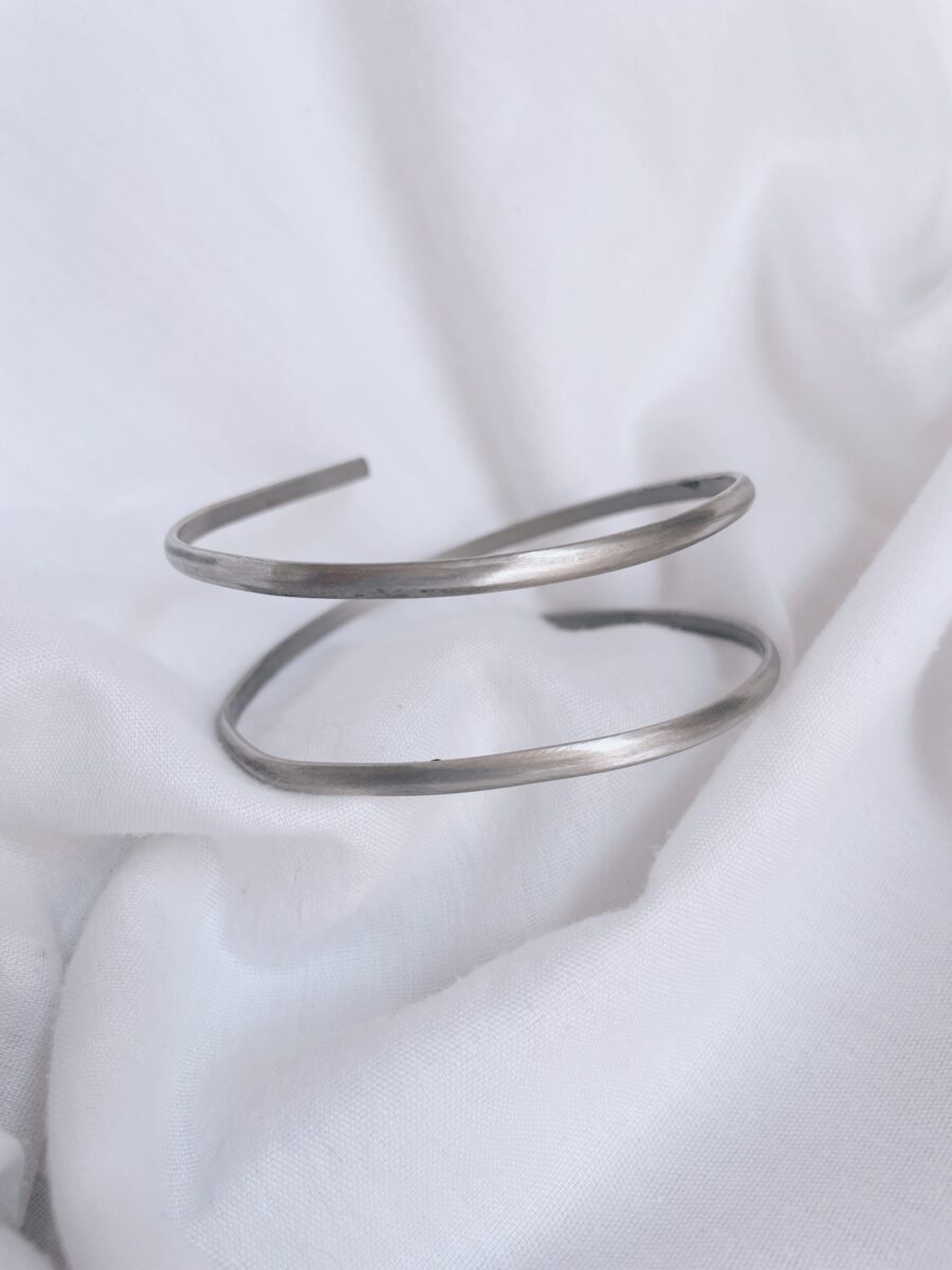 Brazalete Doble plateado