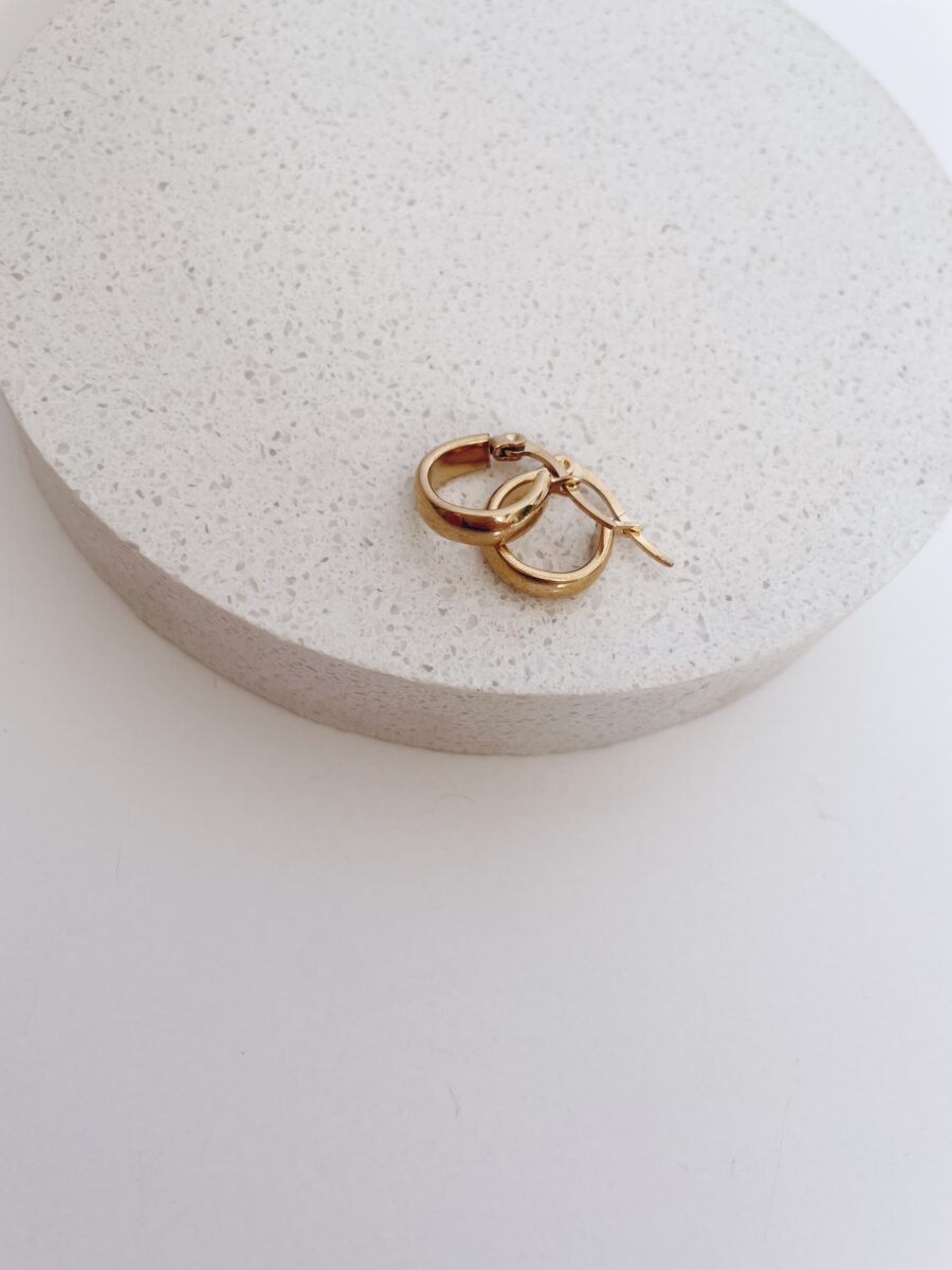 Argollas Mine Gold 1cm - Imagen 2