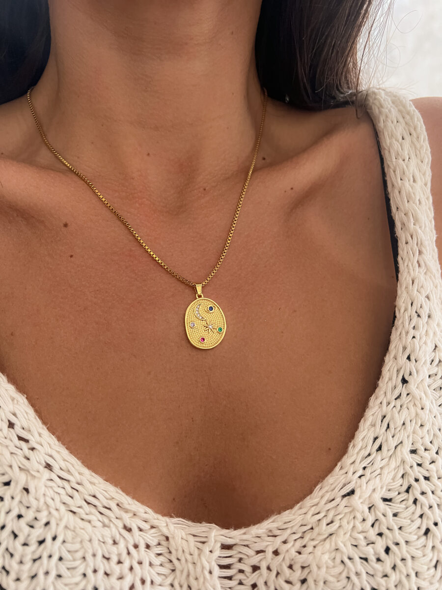 Collar Universo dorado - Imagen 3