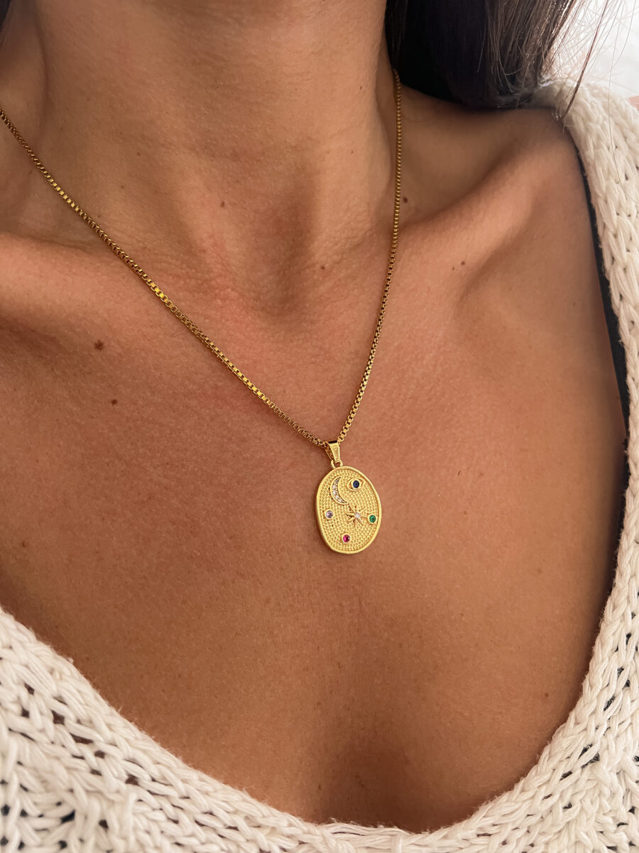 Collar Universo dorado - Imagen 4