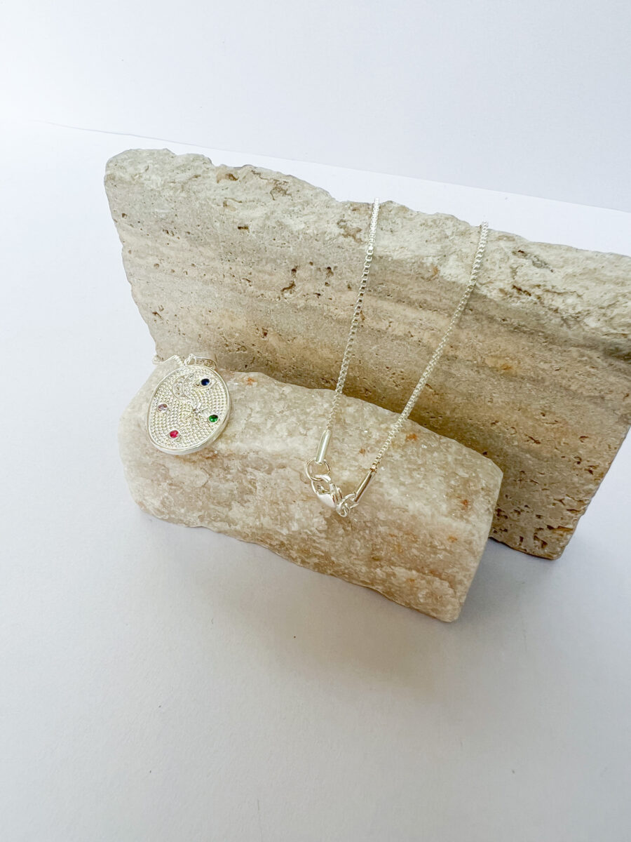 Collar Universo plateado - Imagen 2
