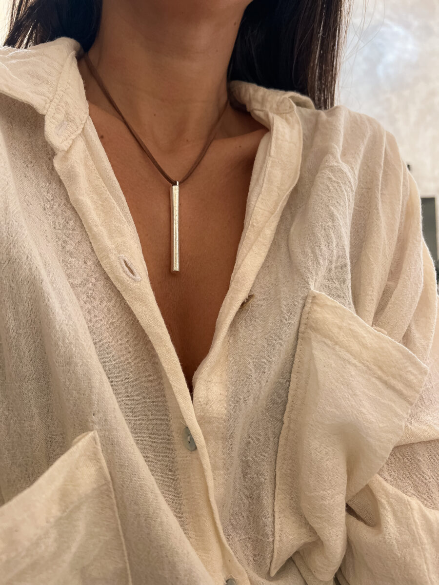 Collar Esfena Marron 55cm - Imagen 2