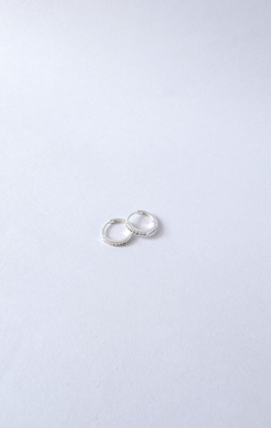 Argollas Vela Cubic plateado 1.3cm