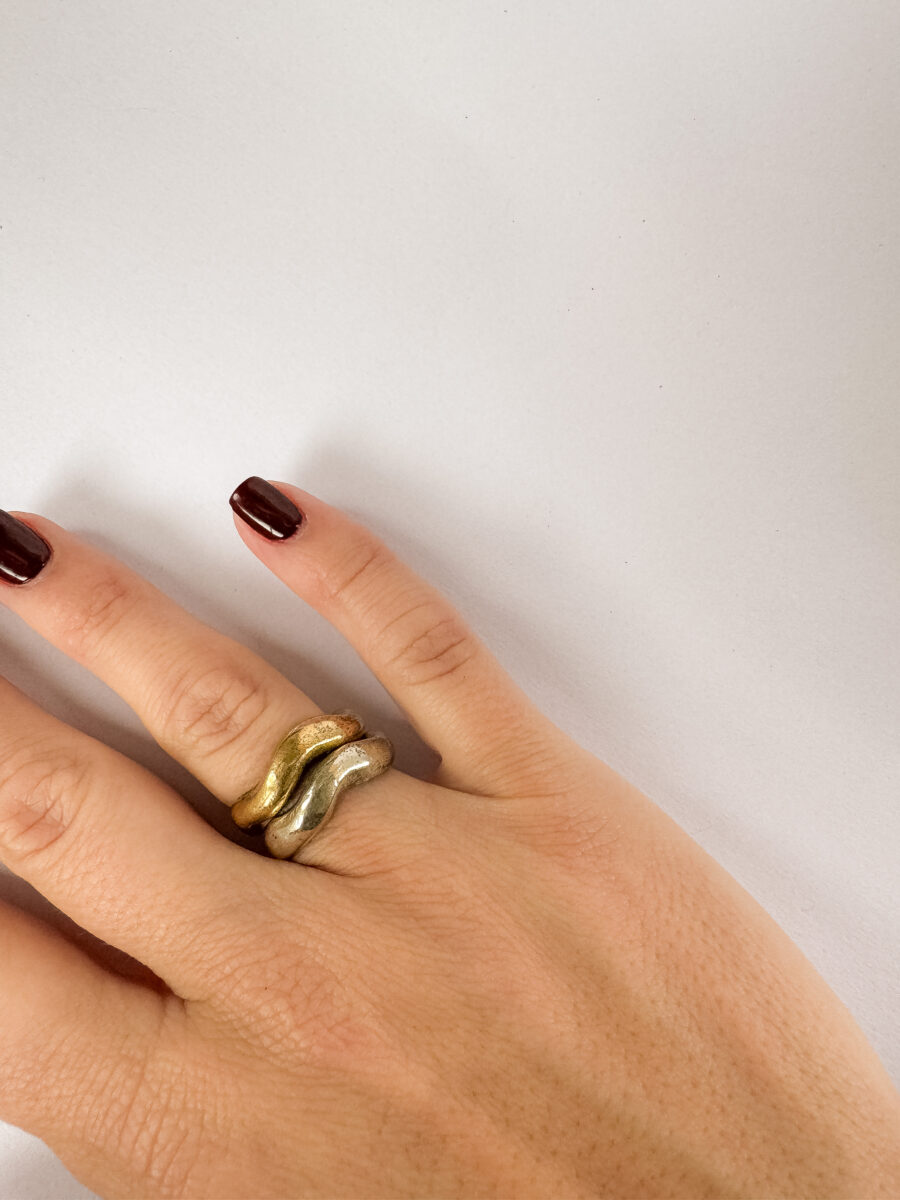 Anillo Origen dorado 1.7cm - Imagen 2