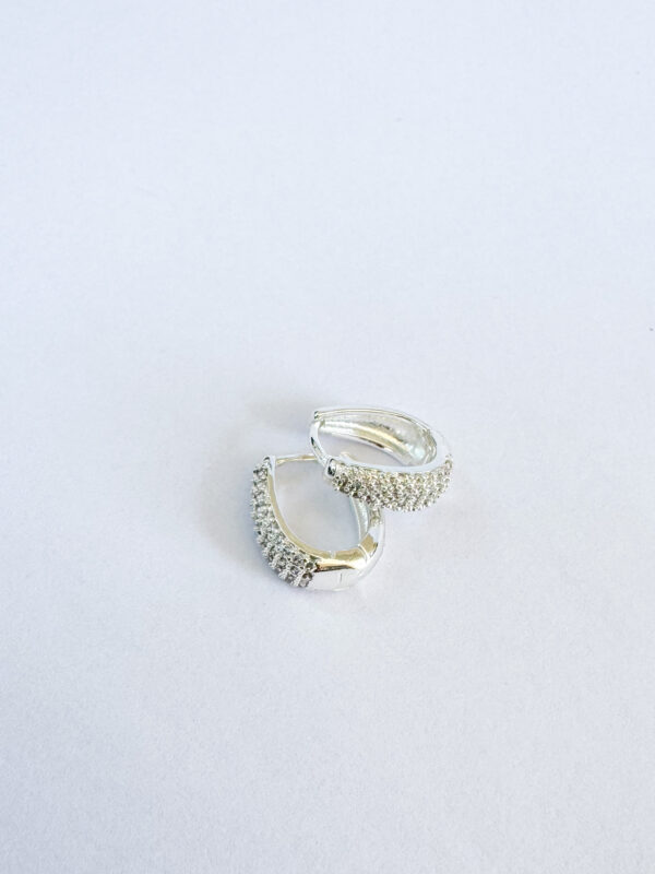 Argollas Night plateadas 1.5cm
