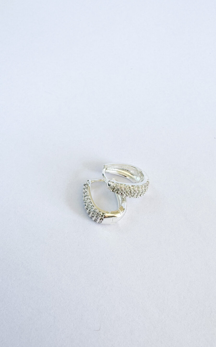 Argollas Night plateadas 1.5cm