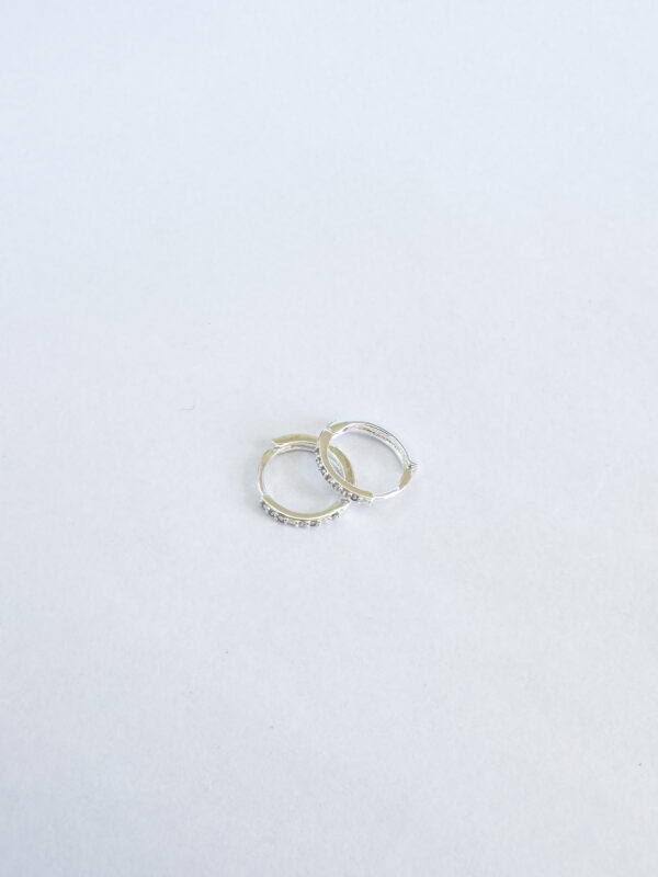 Argollas Luz plateadas 1cm