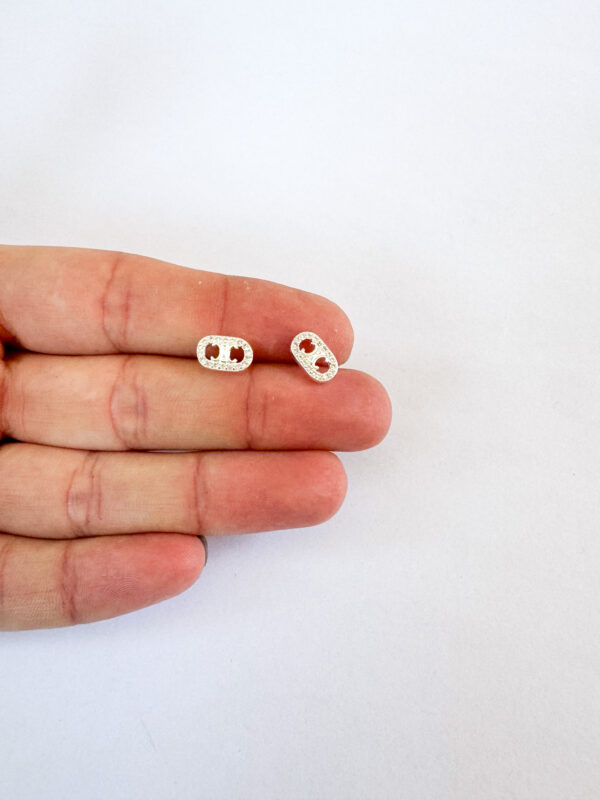 Aros Mini Chapa plateados