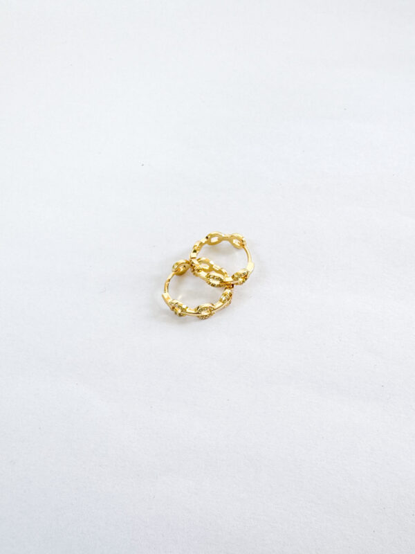 Argollas eslabon doradas 1.8cm
