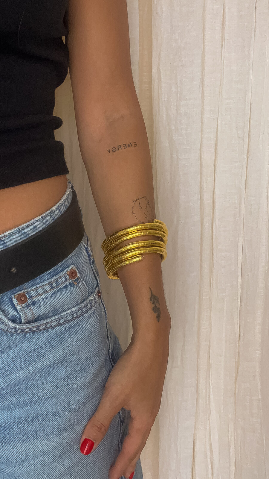 Pulsera cuerda dorada - Imagen 2