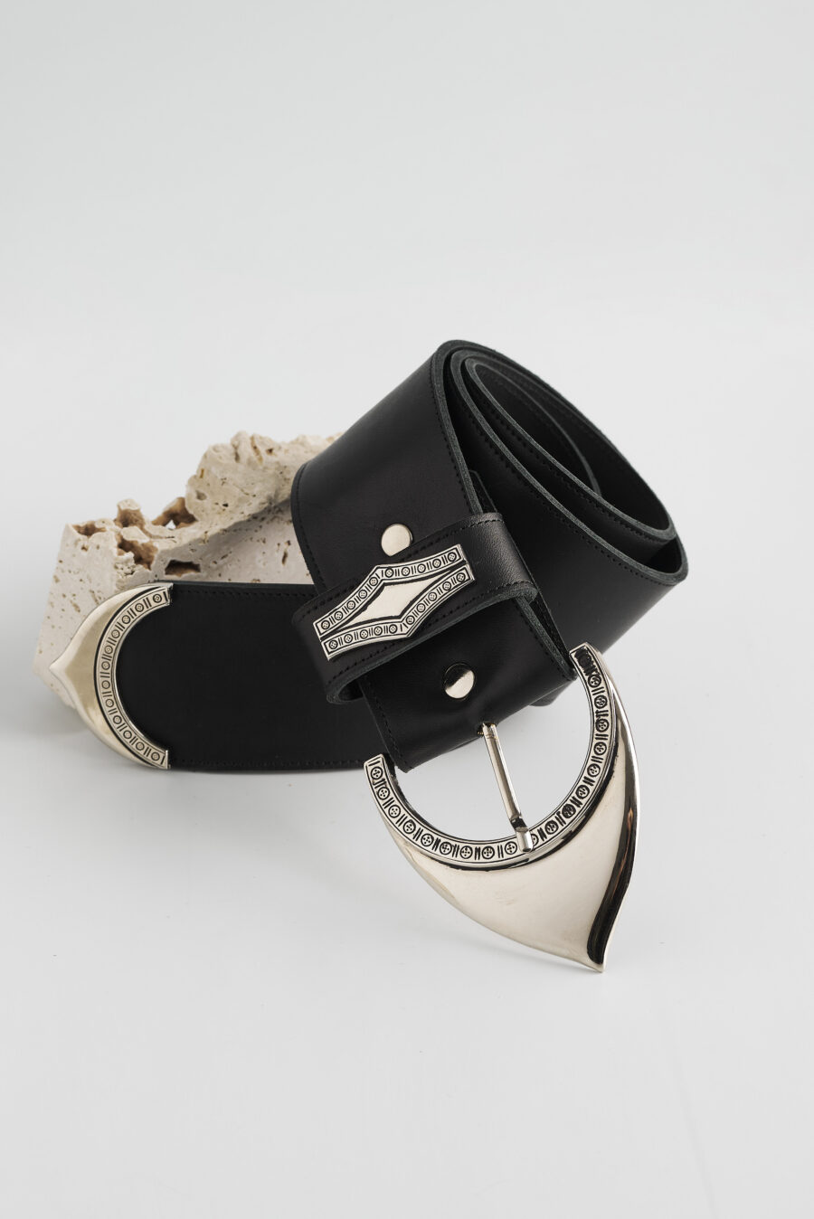 Cinto Charles negro 105cm - Imagen 2